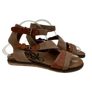 OTBT Leather Strappy Buckle Ankle March On Sandals Size 7